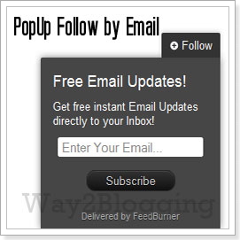Static Follow By Email Pop Out Widget for Blogger / Blogspot