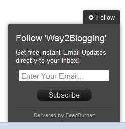 Static Follow By Email Pop Out Widget for Blogger Preview